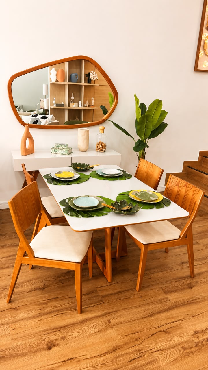 Mesa de jantar posta